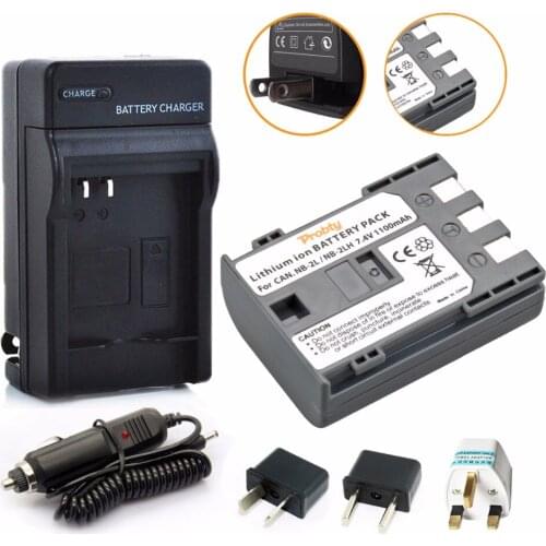 1Pcs Probty NB-2LH NB-2L NB 2L Battery + Charger kit for Canon PowerShot S80 S70 S60 S50 S45 S40 S30 G9 G7 DC420 DC410 Camera