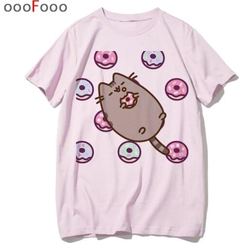 Pusheen Tee female shirts cat cartoon t shirt top t-shirt 90s women tshirt korean harajuku casual graphic kawaii plus size