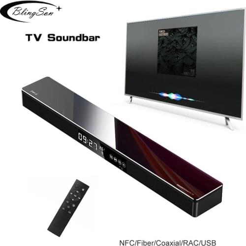 40W TV Sound Bar Wired and Wireless Bluetooth Home Surround SoundBar for PC Theater 3D Surround DSP TV Dual Speaker Subwoofer