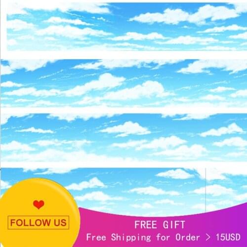 1 Loop New Blue Cloud Sky Decorative Journal Washi Tape Sample Dream Scenery