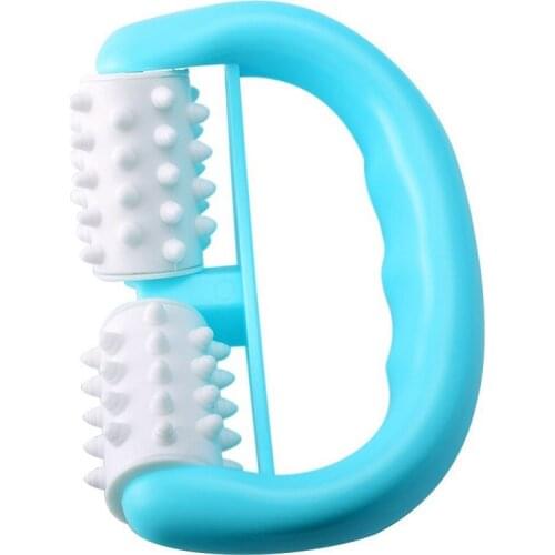 New 1pc Blue D Type Fat Control Roller Massager Cellulite Leg Abdomen Legs Neck Buttocks Fast Anti Fatigue face care tool