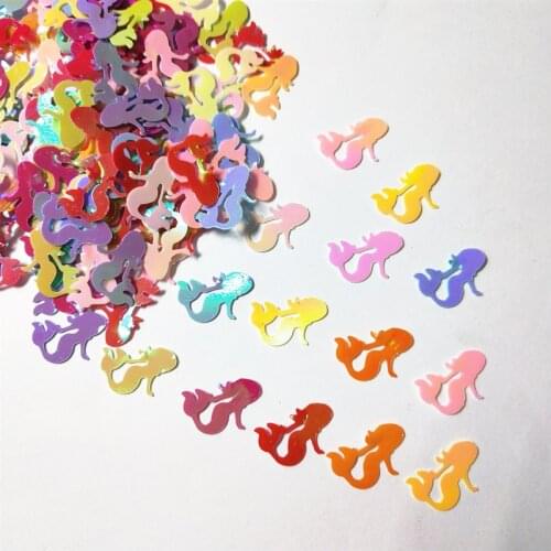600pcs 13mm Mermaid Sequins For Crafts Sequin Art DIY Accessories Sea-Maid Nail Confetti Mix AB Colors
