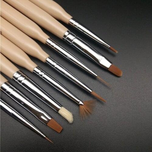 8PC/Set Professional Manicure Brushes Nail Art Gel Drawing Brush For Gradient For Gel Polish Nails Professional Equipment