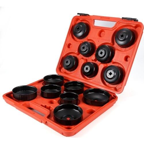 Car Accessory 14 Pcs Oil Filter Removal Wrench Cap Car Auto Garage Tool Set Loosen Tighten Cup Socket Oil Filter Wrench Set HWC