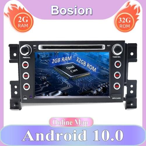2 Din 7" Car Multimedia Video Player For Suzuki Grand Vitara 2005-2018 Android 10.0 Free Rear View Camera Map Bulit in GPS AUX