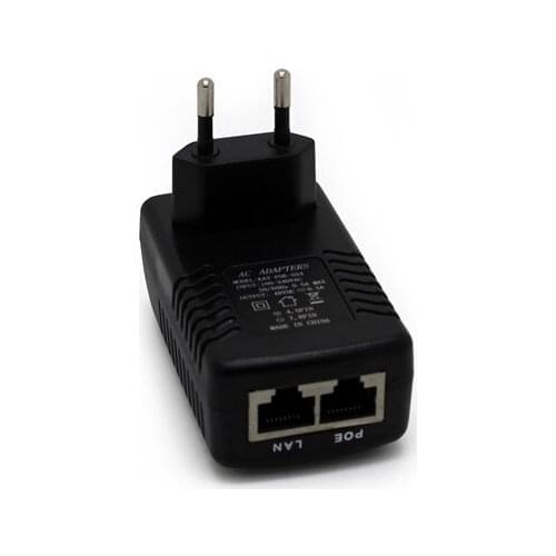 Free shiping 5PCS 12V 1A POE Injector Power Over Ethernet Injector POE Adapter EU/UK/US/AU Optional