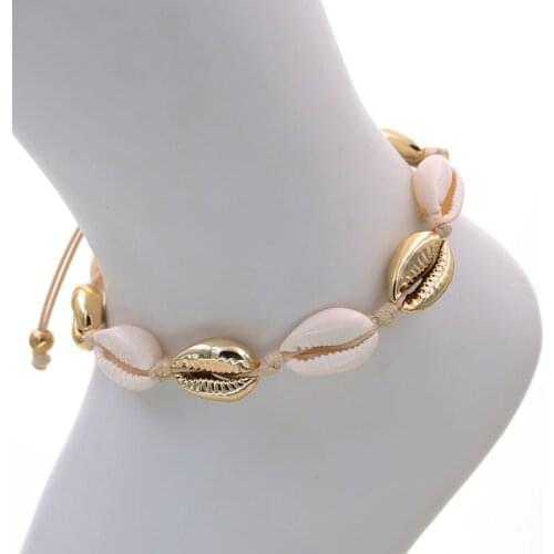 WELLMORE women Anklet gold bohemia Anklets for women beach shell Anklets bracelets summer Party Foot Jewelry wholesale