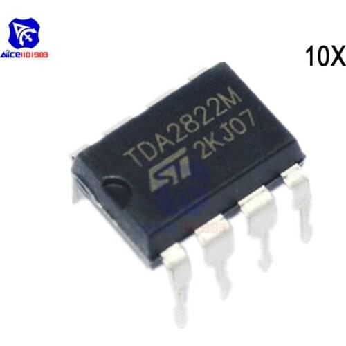 Diymore 10PCS/Lot IC Chips TDA2822 TDA2822M DIP-8 AMP Audio Dual Low Volt Original Integrated Circuits