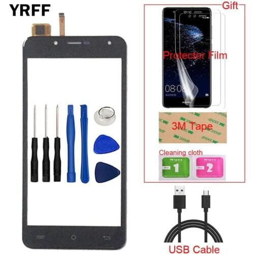 5'' Mobile Front Touch Screen For Cubot Rainbow 2 Touch Screen Glass Digitizer Panel Sensor Capacitive +Free Protector Film Tape