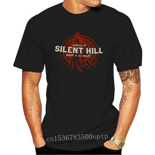 Welcome To Silent Hill Death Is No Escape Black Men T-Shirt Tee Read Descript 2020 Latest Men T Shirt Harajuku