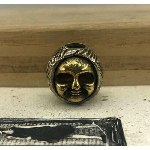 Handmade Brass EDC Pendant Flashlight knife Tool Pendant DIY Pendant Paracord Beads