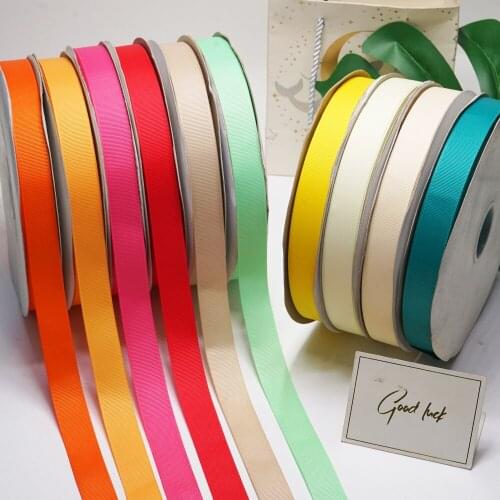 Grosgrain Ribbons DIY Handmade Materials Gift Wrapping Headwear Double Sided Plain Coloured