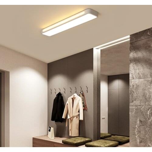 Minimalism Led Ceiling Light For Living Room Bedroom Office Corridor White Black Nordic Modern Design Rectangle Lamp 110V-220V