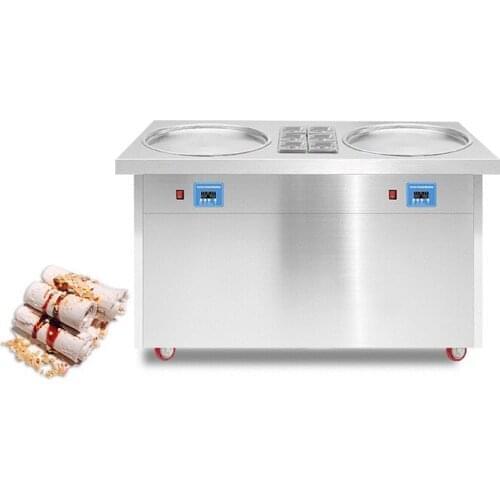 MK-PF2R-6C Manufacturer Supply Malaysia Roll Pan Fry Fried Ice Cream Machine with 6 Containers CFR BY SEA