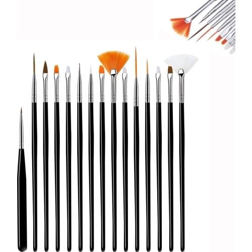 5/7/8/15pcs Acrylic Nail Brush Kit For Painting Pattern Gel Extension Builder DIY Drawing Carving Design Manicure Pen new
