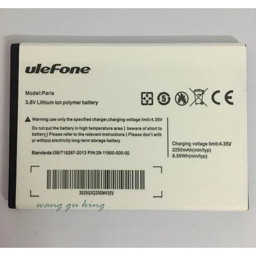Newest Paris Battery For Ulefone Paris X Bateria 2250mAh Replacement Mobile Phone Batteries High Quality - IN Stock