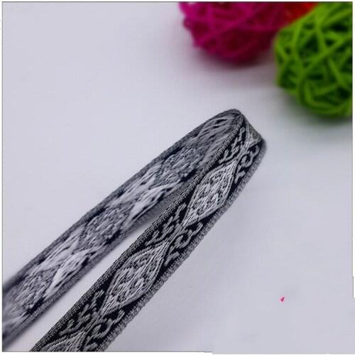 New 10mm silver printing ribbons DIY handmade Sewing clothing backpack accessories Hair Decorative belt materials (1 meter/lot)