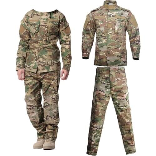 Military Uniform Camouflage Tactical Suit Men Army Special Forces Combat Shirt Coat Pant Set Camouflage Militar Soldier Clothes