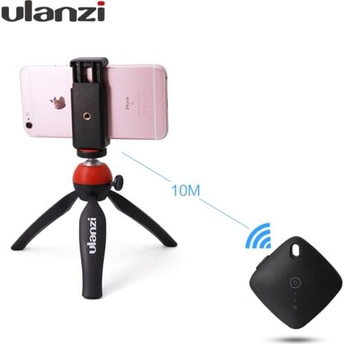 Ulanzi Mini Protable Desktop Tripod with Bluetooth Remote Control for iPhone Samsung Smartphone Vlogger Youtube Livingstream