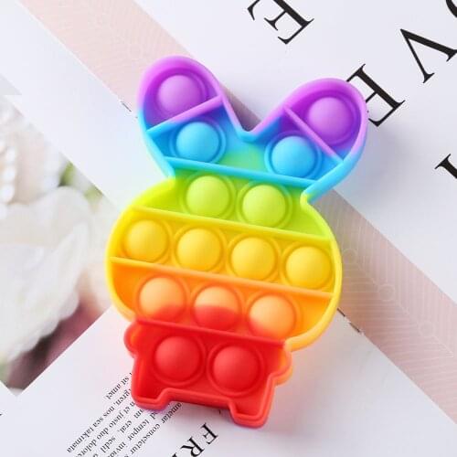 Rainbow Rabbit Push Bubble Fidget Sensory Toy for Autism Special Needs Stress Reliever Toys Adult Kid Funny Anti-Stress Toys#20