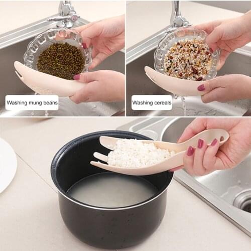 Rice Sieve Colander Sieve Rice Washing Drain Strainer Spoon Food Bean Fruit Washer Cleaning Filter Kitchen Cooking Tool
