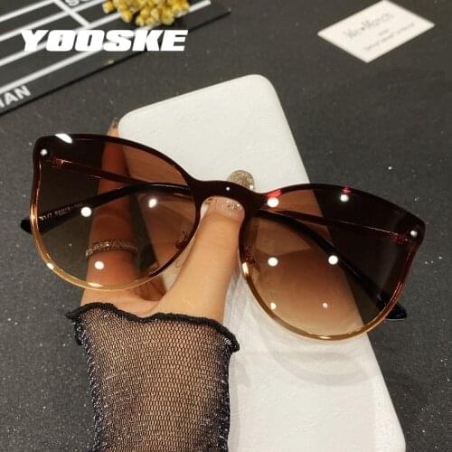 YOOSKE Cat Eye Sunglasses Women Chic Driving Men Sun Glasses Shades UV400 Points Vintage Metal Frame Driver Sunglass UV400