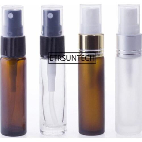 100pcs 10ml Glass Perfume Bottle Mist Spray Bottle Perfume Glass Vials Refillable Parfum Atomizer Travel Accessories F2943