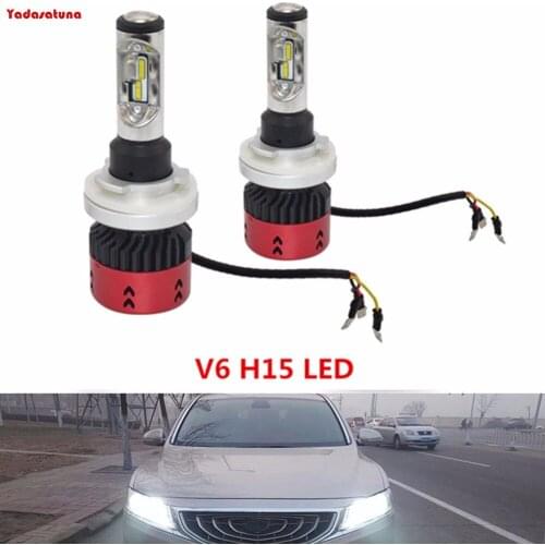 Pair Super Bright White 110W Flip Luxeon Chip H15 LED Bulbs For VW Volkswagen Audi BMW Mercedes Daytime Running Lights 2009-2015