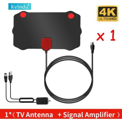 Kebidumei 4K 1080P TV Antenna Digital HD Antena Indoor HDTV TV Antenna for VHF UHF DVB-T DVB-T2 Surf HD Radius Signal Receiver