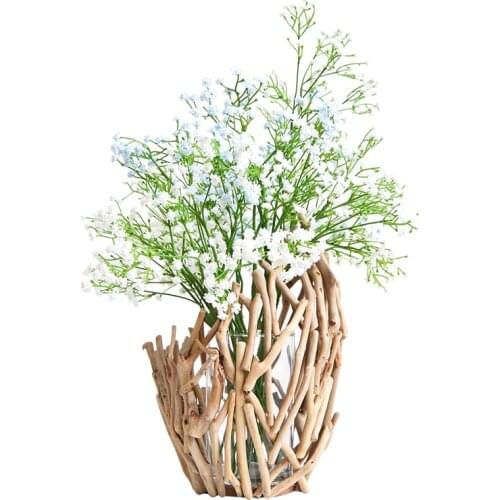 Pure Handmade Wooden Vase Creative TV Cabinet Dining Table Ins Luxury Living Room Table Decoration