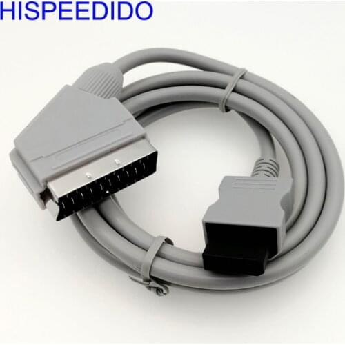 HISPEEDIDO High Quality Real RGB Scart Video HD HDTV AV Cord Cable RGB SCART LEAD for Nintendo Wii Console Video Game