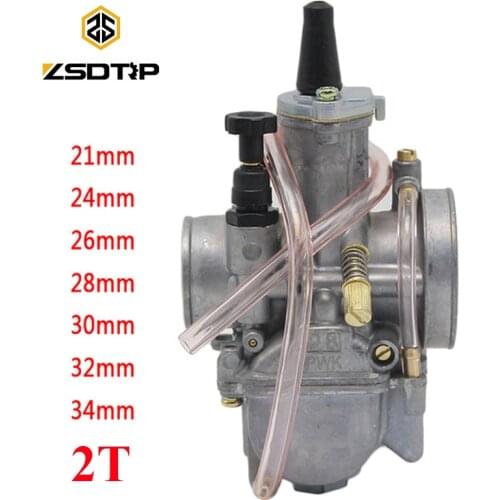 ZSDTRP 2TModified Motorcycle PWK Carburetor 21 24 26 28 30 32 34mm With Power Jet For Racing Moto YZ85 CR85 AX100 GT750 NSR250R