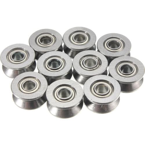 10pcs New 624VV 4mm High-carbon Steel V-Groove Pulley Sealed Ball Bearings Wire Guide Pulley Wheels Roller