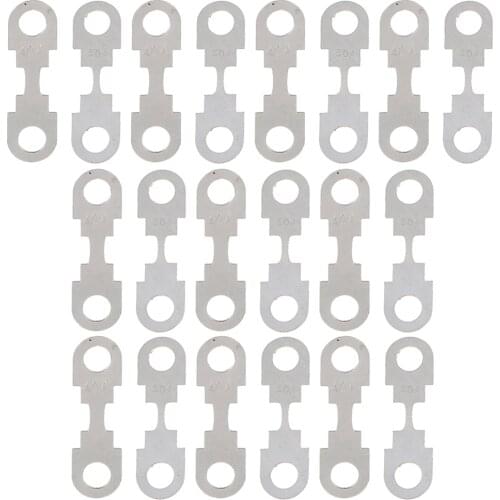 20PCS 12V 40A 50A Car Flat Metal Fuse Strip 42X12mm Silver For VW Audi SEAT
