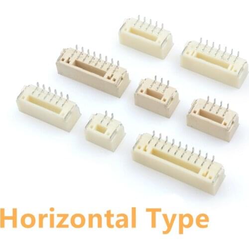 20pcs MICRO JST GH1.25/1.27 1.25MM Pitch with Lock Horizontal Type Connector Socket Pin 2P/3P/4P/5P/6P/7P/8P/9P/10P