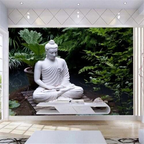 Custom Large Wallpaper 3d Photo Mural Buddha Cloud Water Zen Buddha Fun Zen TV Background Wall papel de parede обои 3д для стен