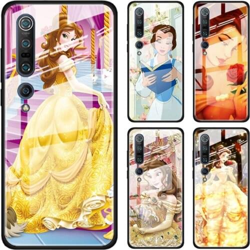 Disney Belle Princess Tempered Glass Cover For Xiaomi Mi 11 Ultra 11i 10T Note 10 CC9 CC9E 9T Lite Pro Phone Case Coque