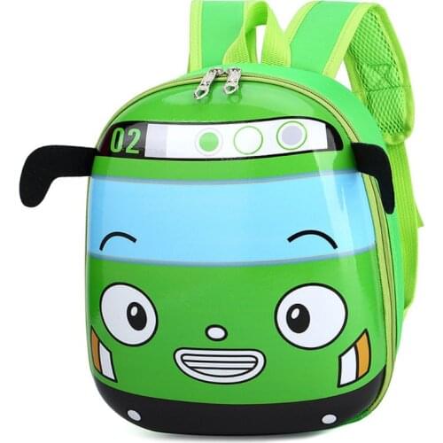 Y166 Kids Cartoon 3D Car Shape School Backpack Kindergarten Bookbag for Boys Girls
