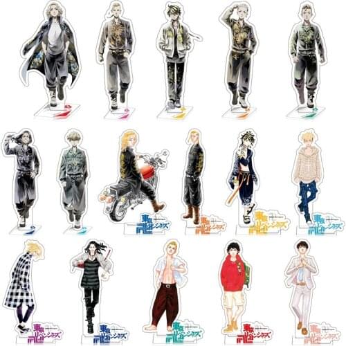 Anime Tokyo Revengers Character Figure Stand Model Acrylic Cosplay Manjiro Ken Takemichi Hinata Plate Gift Collection Key Chain