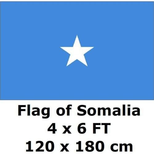 Somalia Flag 4X6FT 120 x 180 cm 100D Polyester Somali Flags And Banners National Flag Country Banner Home Decoration