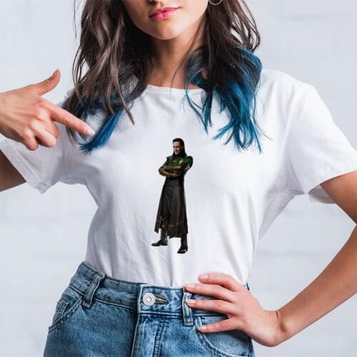 Disney Women T Shirt Personalized O-Neck Short Sleeve Feminino Clothes Vetement Gorgeous Handsome Loki Printed Spain T-shirt