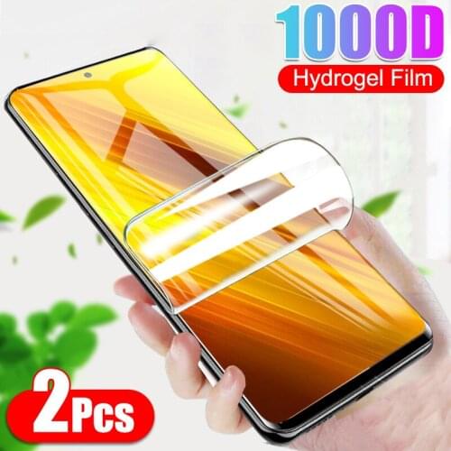 Full Cover Hydrogel Film For Xiaomi Poco X3 NFC F2 X2 Soft Screen Protector Redmi Note 7 8 9 Pro Max 9s 8t 8A 9A 7A Not Glass