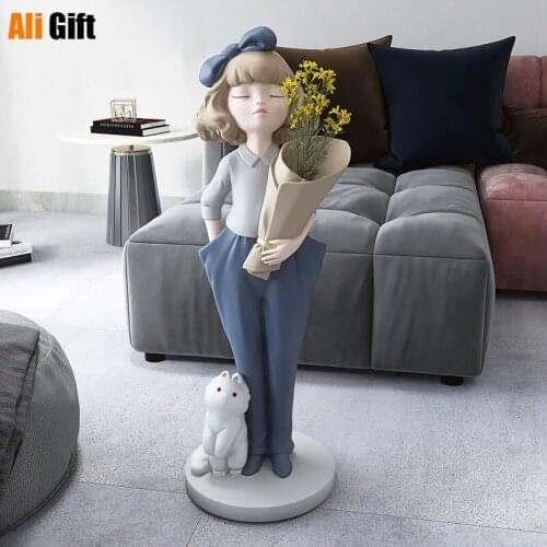 Creative Bouquet Girl Living Room Large Floor-to-ceiling Furniture TV Cabinet Next To Home Decorations Househousemoving Gifts