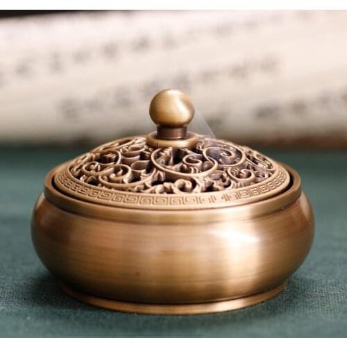 Brass Chinese Antique Incense Burner Household Room Aroma Diffuser Frame Aroma Diffuser Home Decoration