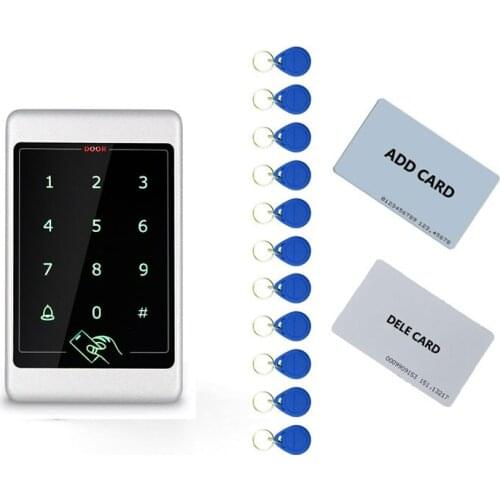 Metal Access Control Touch keypad RFID ID 125K IP66 waterproof access control system 4000 user 2pcs mother card 10pcs tag