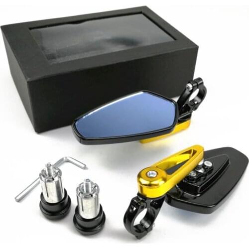 Motorcycle Modified Mirror Fit 22mm Handle Ends Motorcycle 22mm CNC Handle Mirror Motorcycle Handle Plug Mirror Back Mirror