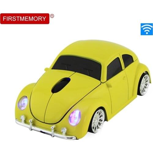 CHYI Cute Cartoon Optical Mouse Mini Car Design Gaming PC Notebook Mouse 1600DPI 2.4G Receiver USB Computer Mice For Laptop