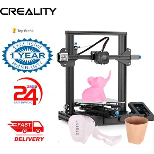 Creality 3D Ender 3 V2 3D Printer Kit All-Metal Integrated Structure Silent Mainboard New UI Display Screen Resume Printing