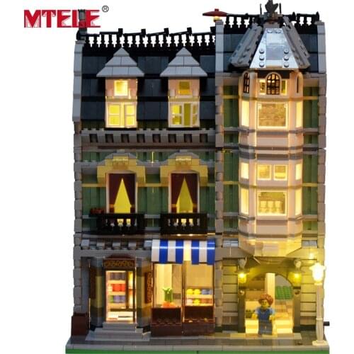 MTELE Brand Led Light Kit For 10185 Green Grocer House Building Blocks Compatible With 15008 (Not Include The Model)