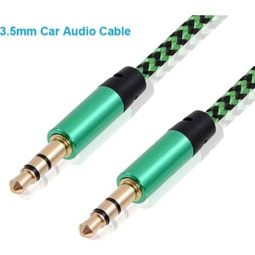 Nylon 3.5mm Jack Audio Cable Jack 3.5 Mm Male To Male Audio Aux Cable For Xiaomi Car Headphone Speaker Wire Line Aux CordSpeaker